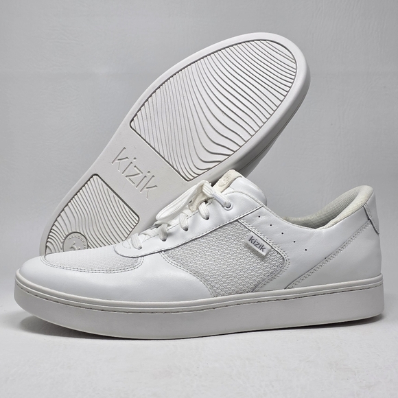 Kizik Oslo Optic White Men's Lace-Up Athletic Sneaker MREDWT01-1D Size 11 New - Picture 1 of 10